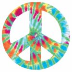Paper House Productions 3.5″ Die-Cut Tie-Dye Peace Sign Shaped Magnet for Cars, Refrigerators and Lockers