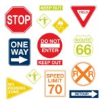 Wall Pops  WPK0617 Road Signs Wall Decals,  17. 25-inch by 39-inch, Two sheets