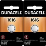 Duracell 1616 DL1616 CR1616 DL1616B2PK Coin Cell Watch Battery 3.0 Volt Lithium,(Pack of 2)