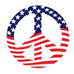 BOLDERGRAPHX 2033 Peace Symbol Decal with American Flag 5″ x 3.75″