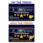 Rideshare Accessories Signs for Cars – Day and Night Simple to Install Backseat Headrest Display Cards – Lyft and Uber Accessories to Increase Driver Rating – Get 5 Stars and Show Professionalism