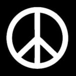 LLI Peace Sign | Decal Vinyl Sticker | Cars Trucks Vans Walls Laptop | White | 5.5 x 5.5 in | LLI1324