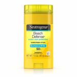 Neutrogena Beach Defense Sunscreen Stick with Broad Spectrum SPF 50+, Lightweight Water-Resistant Sunscreen with Oil-Free & PABA-Free Formula, 1.5 oz
