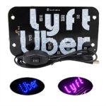 Taxi LED Sign, Glow LED Light Logo Decal Stickers Hook on Car Window with DC12V Car Charger Inverter, Accessories for Rideshare Driver