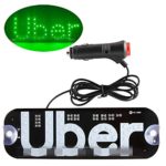 LED Cigarette Lighter Sign Light,Green Glow Sign Decal Stickers with Suction Cups Flashing Hook on Car Window with DC12V Car Car Charger Inverter for Drivers Accessories