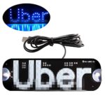 Rideshare LED Sign Decor, Rideshare Logo Taxi Led Sign Décor with Suction Cups on Car Window Bouns DC5V USB Cable with ON/Off Buttion