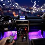 Jawat Car Interior Lights, Multicolor Music Car LED Strip Lights Under Dash Lighting Kit with Wireless Remote Control and Sound Active Function (4pcs,8 colors,48LEDs,USB Port)