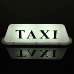 Misszhang-US DC12V Car Taxi Cab Sign Top Roof Waterproof LED Light Lamp with Magnetic Base – White