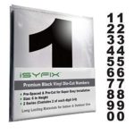 Black Vinyl Numbers Stickers – 6 Inch Self Adhesive – 2 Sets – Premium Decal Die Cut and Pre-Spaced for Mailbox, Signs, Window, Door, Cars, Trucks, Home, Business, Address Number, Indoor or Outdoor