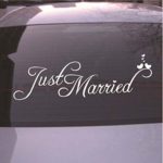 Just Married Wall Decal Vinyl Window Sticker Church Decal Art Home Decor