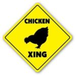 ROD Design Magnet Chicken Crossing xing Rancher Farmer Gift Gag Funny Raising breeding Magnet Vinyl Magnetic Sheet for Lockers, Cars, Signs, Refrigerator 5″