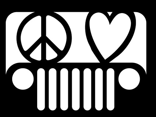 Peace Love Jeep Vinyl Decal Sticker | Cars Trucks Vans Walls Laptops