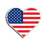HEART American Flag Sticker Decal US Flag for Cars Trucks American USA Honoring Police Law Enforcement on 3M HD Vinyl Window Bumper