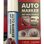 Car Paint Marker Pens Auto Writer White – Wide Tip – All Surfaces, Windows, Glass, Tire, Metal – Any Automobile, Truck or Bicycle, Water Based Wet Erase Removable Markers Pen