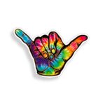 Tie Dye Hang Loose Shaka Sticker Sign Symbol Beach Surf Cup Cooler Laptop Vinyl Decal Graphic