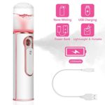 Nano Facial Mister, Rechargeable Facial Steamer with 30ml Visual Water Tank, Portable Facial Sprayer with 1500mAh Power Bank, Moisturizing & Hydrating for Skin Care, Makeup, Eyelash Extension, Travel