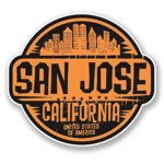 2 x 10cm/100mm San Jose California USA Vinyl Sticker Decal Laptop Travel Luggage Car iPad Sign Fun #6065