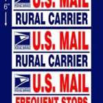 Magnetic Signs Set of 3 U.S. Mail Delivery Rural Delivery Carrier Magnet 6″X12″
