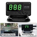 VJOYCAR C60 Hud Car GPS Speedometer, Digital Head Up Display Windshiled Projector MPH KM/H Over Speeding Alarm, 100% Universal for All Vehicle Car Bus Truck Bike Scooter ATV UTV