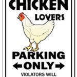 1080 Graphics Chicken Lovers Parking Sign Novelty Gift Funny Dairy Farm Farmer Coop Raise BBQ Sticker 8″x5″