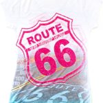 Sweet Gisele Womens Route 66 Graphic Printed T shirt (Large)