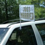 Just Married Car Flag | Wedding and Engagement Party