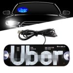 Sidaqi LED USB Sign Light Blue Glowing Decal with Suction Cups on Car Window Windshield Cab Interior Indicator Lamp for Driver