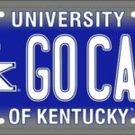University of Kentucky Go Cats Collegiate Embossed Vanity Metal Novelty License Plate Tag Sign