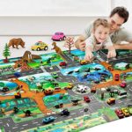 ailler Kids Map Taffic Animal Play Mat 130 x 100cm/51 x 40inch Baby Road Carpet Home Decor Educational Toy Baby Gyms & Playmats-Without Cars, Road Signs and Animals