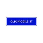 Oldsmobile St Aluminum Metal Custom Street Sign Car Garage Man Cave Wall Décor 8″ x 12″