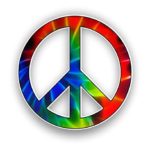 Vinyl Junkie Graphics Peace Sign Custom Graphic Decal Window Laptop Car Truck Window Sticker (Swirl tie dye)