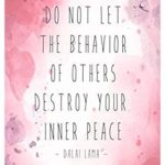 ROD Design Magnet Do Not Let The Behavior of Others Destroy Your Inner Peace Dali Lama Motivational Sign for Business Magnet Vinyl Magnetic Sheet for Lockers, Cars, Signs, Refrigerator 5″