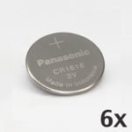 Panasonic CR1616 — 6 Pcs — Lithium Coin Cell Battery, 3V DL1616, ECR1616