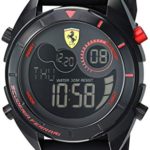 Ferrari Men’s Forza Quartz Watch with Silicone Strap, Black, 22 (Model: 0830548)