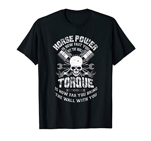 Diesel Mechanic T-Shirt Funny Horsepower Torque Gift Men’s