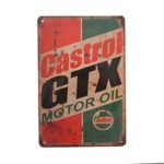 PEI’s Retro Vintage Tin Metal Sign, Castrol Motor Oil, Wall Decor for Home Garage Bar Man Cave, 8×12/20x30cm