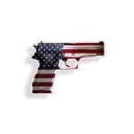 USA American Flag Gun Sticker Car Truck Window Bumper Cup Laptop Vinyl Pistol Die Cut Decal