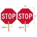 Stop Signs and More 2-Sided Hand-Held Stop Sign – 18×18 by Stop Signs and More