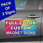 12″x18″ Personalized Magnetic Car Signs Magnetic Auto Truck Signs for Business – Free Design (Pack of 2)