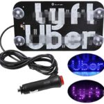 KOLHOFFR Ride Share LED Sign with Bright Lights, Car Lighted Window Decor Lighter Flashing Hook with 4 Larger Suction Cup & DC12V Car Cigarette Charger Inverter, Make Your Car Visible