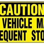 Fastasticdeals Vehicles Makes Frequent Stops Caution Car Door Magnets Magnetic Signs-Qty 2/9 x 12 Inches