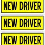 Set of 3 New Driver Car Magnet Magnetic Bumper Sticker Bright Safety Yellow