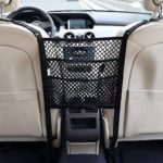 3 Layer Car Mesh Organizer,Seat Back Net Bag,Barrier of Backseat Pet Kids,Cargo Tissue Purse Holder,Driver Storage Netting Pouch(Medium Size 3-Layer Black Mesh)