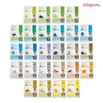 DERMAL 26 Green & Yellow Combo Pack Collagen Essence Full Face Facial Mask Sheet – The Ultimate Supreme Collection for Every Skin Condition Day to Day Skin Concerns