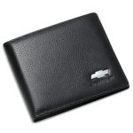 Chevrolet Bifold Wallet with 3 Credit Card Slots and ID Window – Genuine Leather