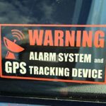 Printed on adhesive side, (4 Pack) 4″ x 2″ – Alarm System GPS Tracking Device – Vehicle Car Window Safety Warning Security Alert Vinyl Label Sticker Decal – Front Adhesive Transparent Clear Vinyl