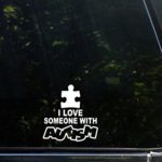 I Love Someone With Autism (4″ x 4″) Die Cut Decal Bumper Sticker For Windows, Cars, Trucks, Laptops, Etc.