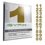 Gold Vinyl Numbers Stickers – 6 Inch Self Adhesive – 2 Sets – Premium Decal Die Cut & Pre-Spaced for Mailbox, Signs, Window, Door, Cars, Trucks, Home, Business, Address Number, Indoor & Outdoor