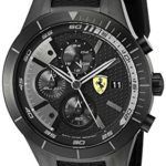 Ferrari Men’s 0830262 REDREV EVO Analog Display Japanese Quartz Black Watch