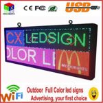 Outdoor p6 full color LED sign 40”x18” support scrolling text LED advertising screen / programmable image video LED display